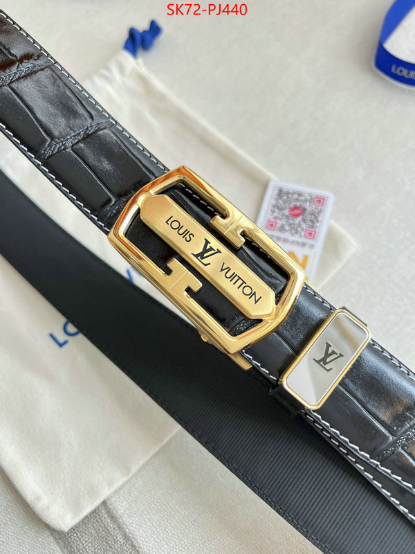 Belts-LV luxury fake ID: PJ440 $: 72USD