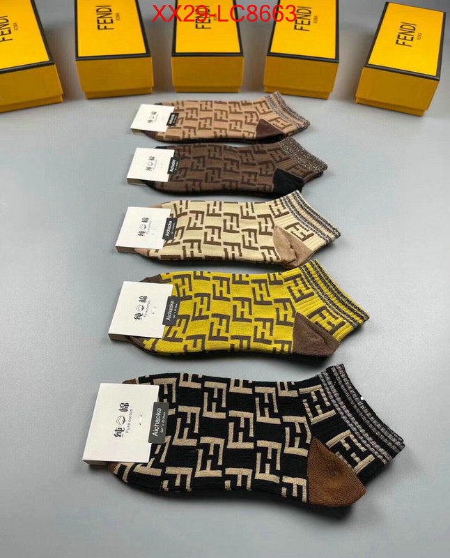 Sock-Fendi 2024 perfect replica designer ID: LC8663 $: 29USD