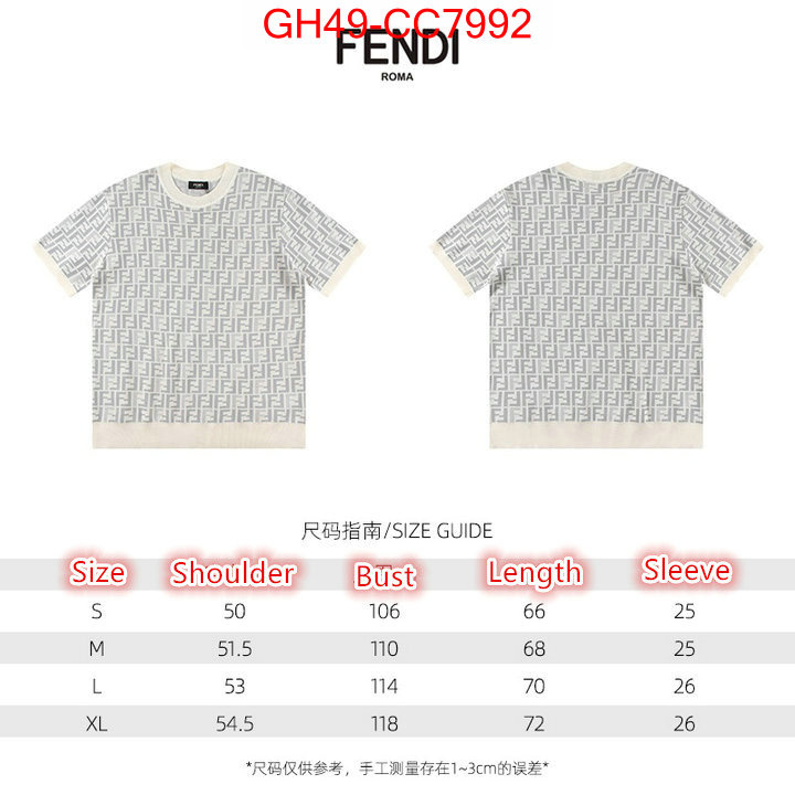 Clothing-Fendi aaaaa ID: CC7992 $: 49USD