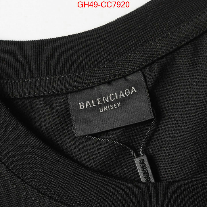 Clothing-Balenciaga top fake designer ID: CC7920 $: 49USD