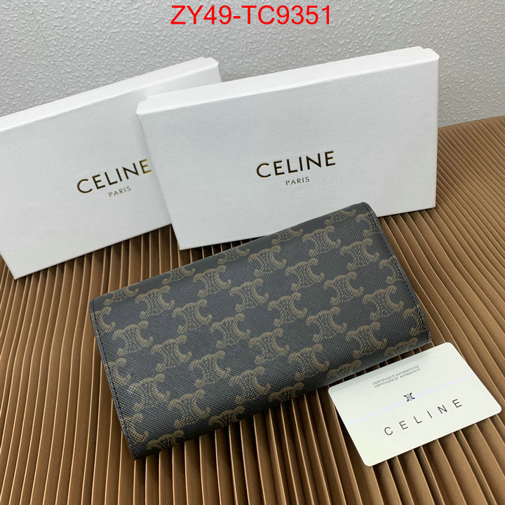 CELINE Bags(4A)-Wallet top quality replica ID: TC9351 $: 49USD,