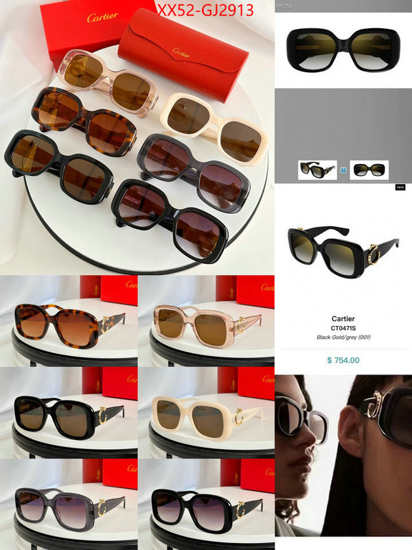 Glasses-Cartier fake aaaaa ID: GJ2913 $: 52USD