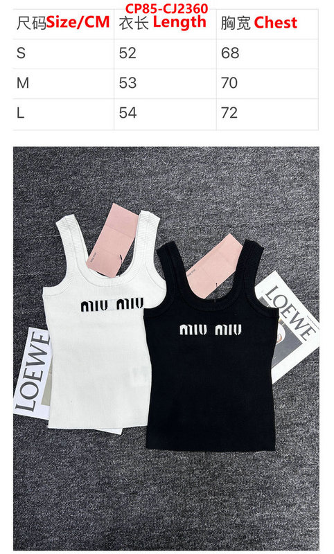 Clothing-MIU MIU replica for cheap ID: CJ2360 $: 85USD