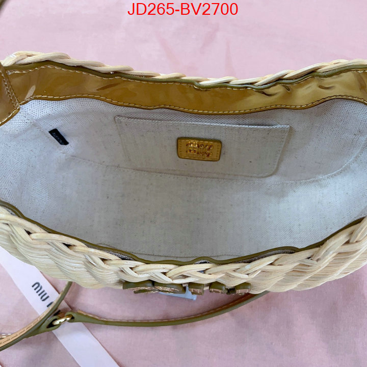 Miu Miu Bags(TOP)-Handbag- best replica 1:1 ID: BV2700 $: 265USD,