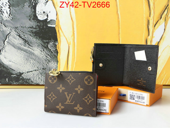 LV Bags(4A)-Wallet where quality designer replica ID: TV2666 $: 42USD,