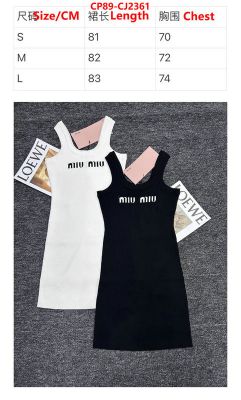 Clothing-MIU MIU from china ID: CJ2361 $: 89USD