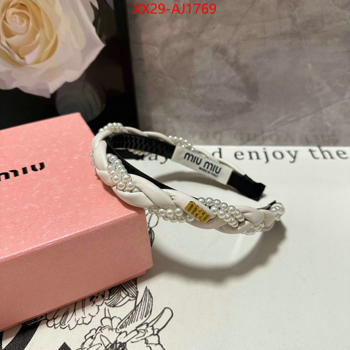 Hair band-MIU MIU shop the best high authentic quality replica ID: AJ1769 $: 29USD