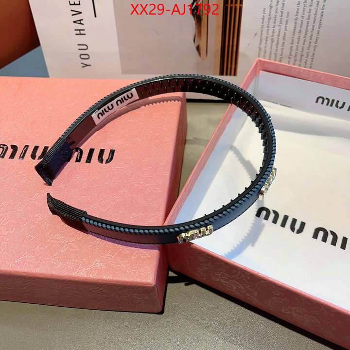 Hair band-MIU MIU top quality website ID: AJ1792 $: 29USD