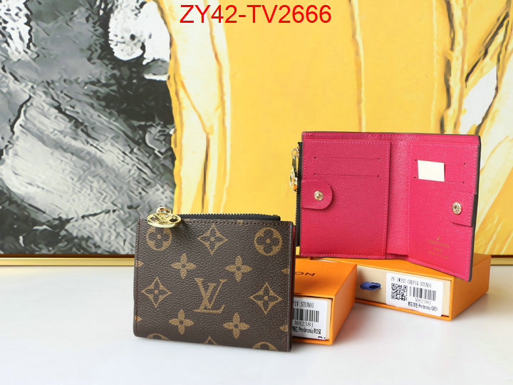 LV Bags(4A)-Wallet where quality designer replica ID: TV2666 $: 42USD,