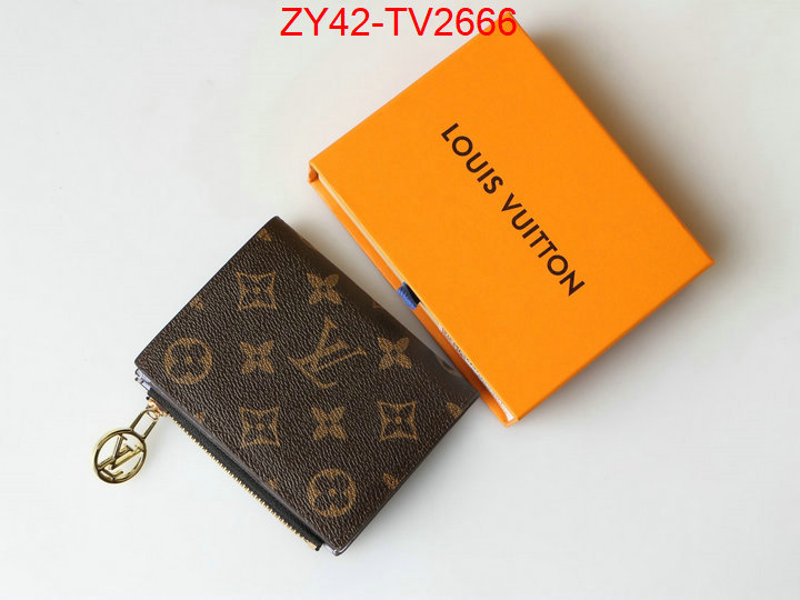 LV Bags(4A)-Wallet where quality designer replica ID: TV2666 $: 42USD,