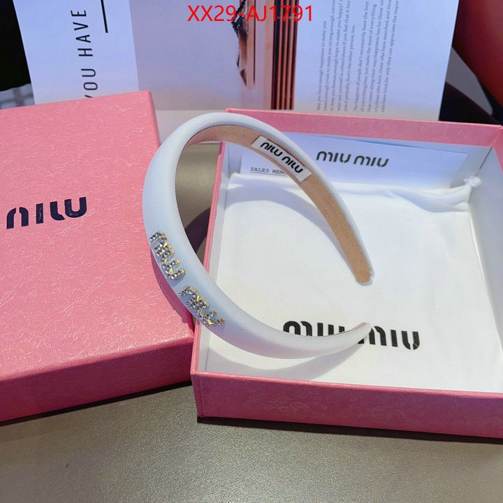 Hair band-MIU MIU good ID: AJ1791 $: 29USD