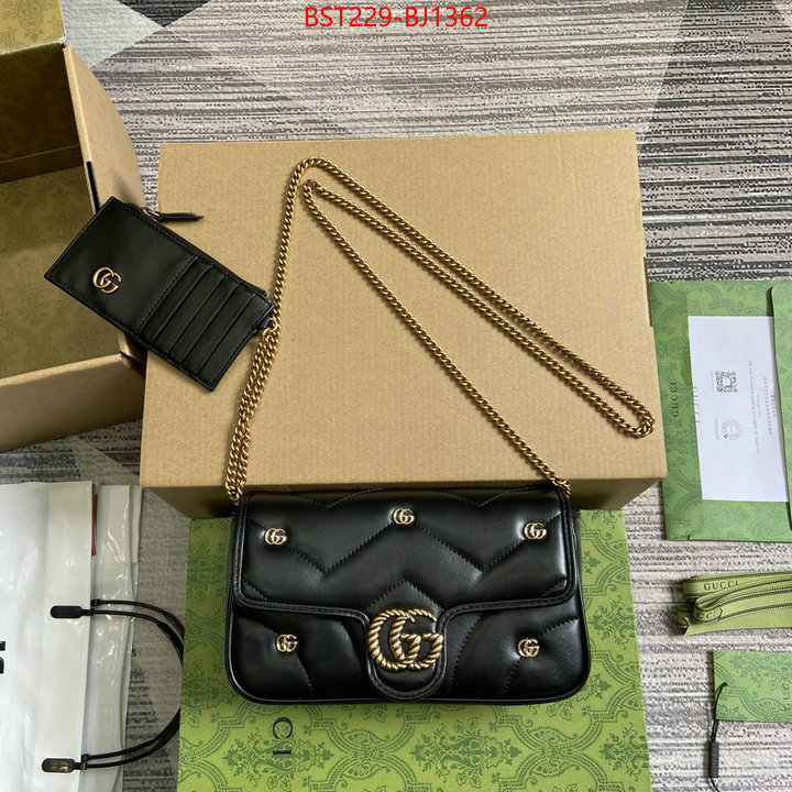 Gucci Bags(TOP)-Marmont best quality replica ID: BJ1362 $: 229USD,