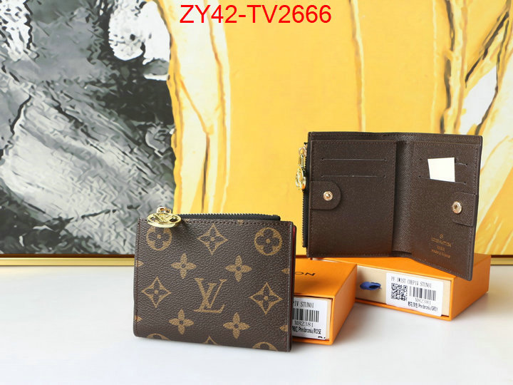 LV Bags(4A)-Wallet where quality designer replica ID: TV2666 $: 42USD,