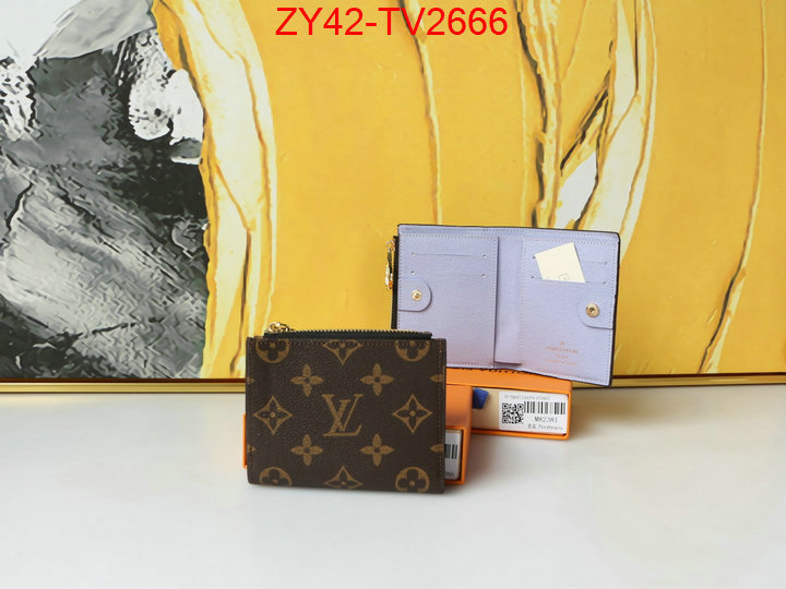 LV Bags(4A)-Wallet where quality designer replica ID: TV2666 $: 42USD,