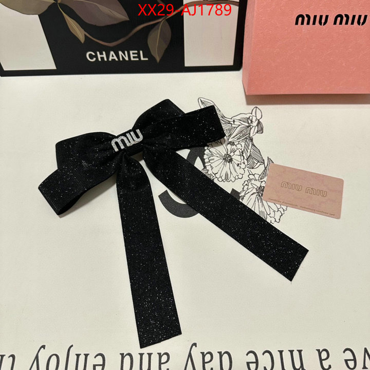 Hair band-MIU MIU fake ID: AJ1789 $: 29USD