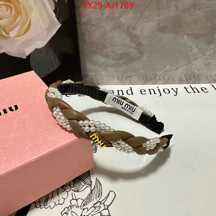 Hair band-MIU MIU shop the best high authentic quality replica ID: AJ1769 $: 29USD