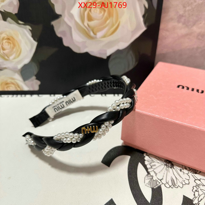 Hair band-MIU MIU shop the best high authentic quality replica ID: AJ1769 $: 29USD