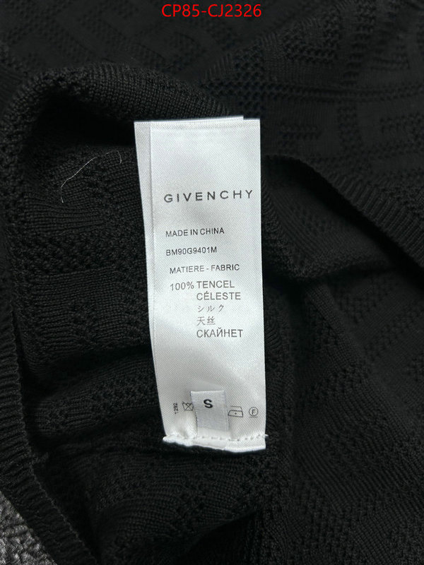 Clothing-Givenchy luxury 7 star replica ID: CJ2326 $: 85USD