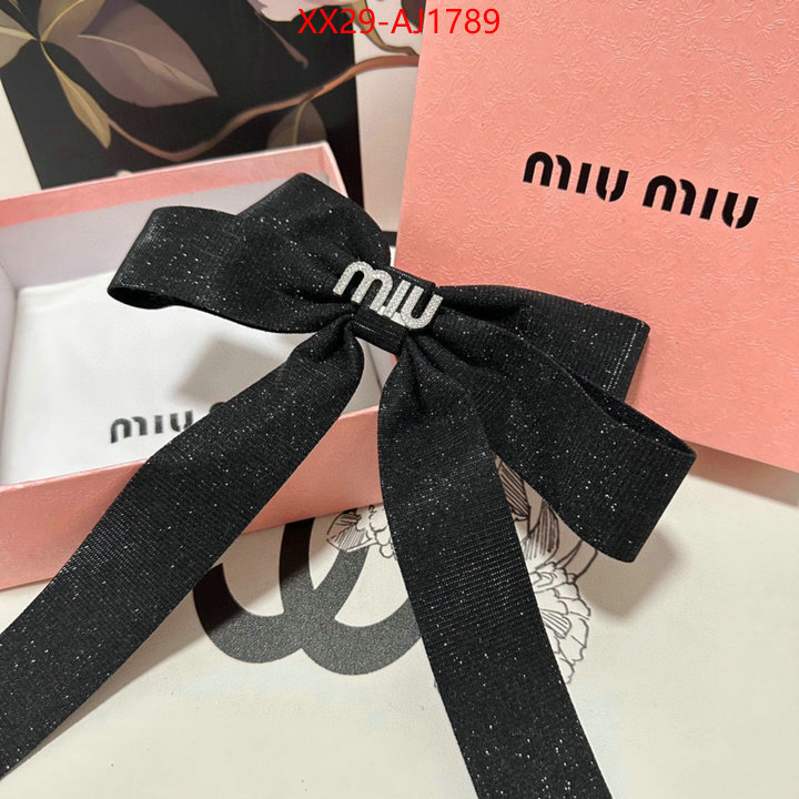 Hair band-MIU MIU fake ID: AJ1789 $: 29USD