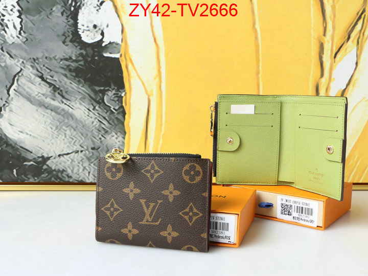 LV Bags(4A)-Wallet where quality designer replica ID: TV2666 $: 42USD,