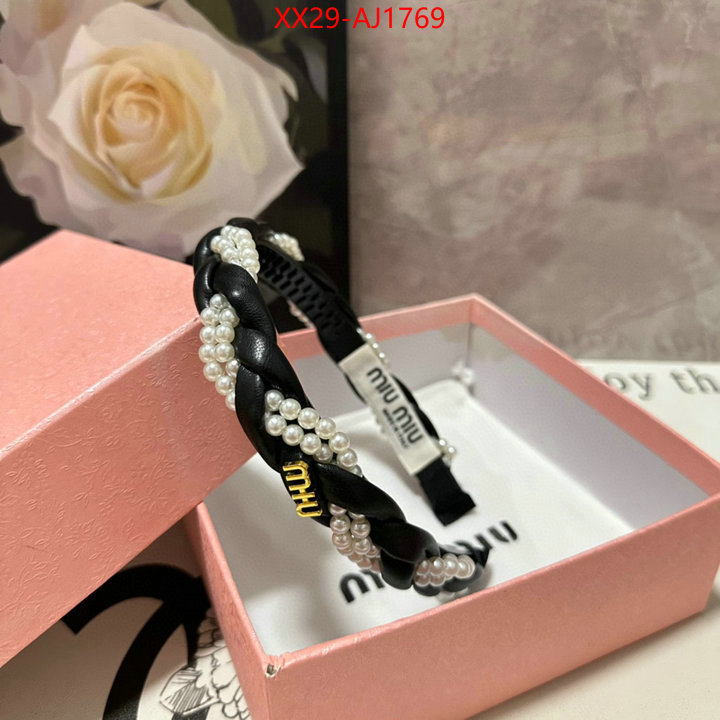 Hair band-MIU MIU shop the best high authentic quality replica ID: AJ1769 $: 29USD