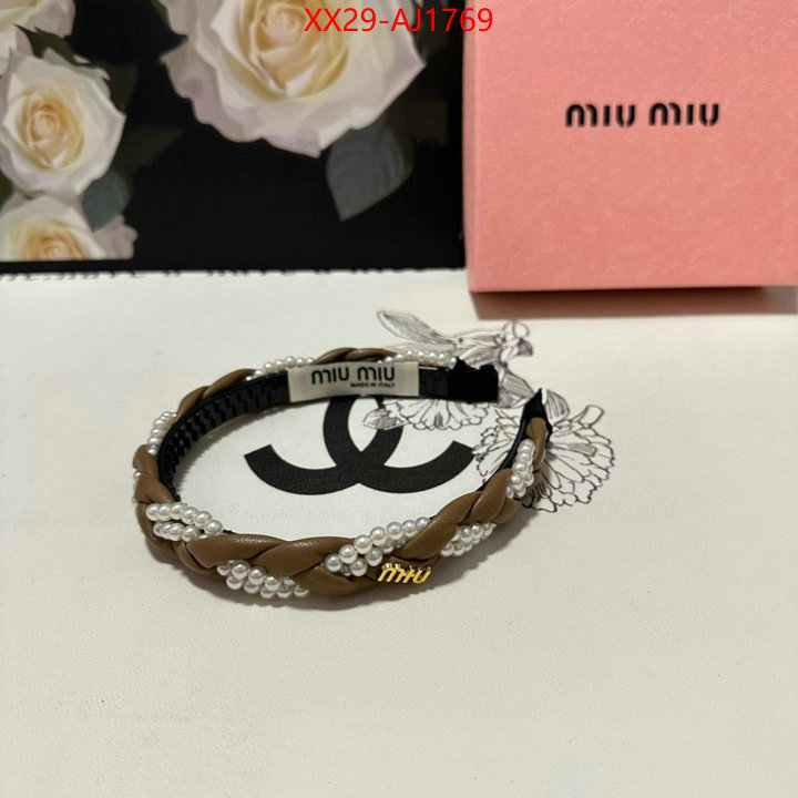 Hair band-MIU MIU shop the best high authentic quality replica ID: AJ1769 $: 29USD