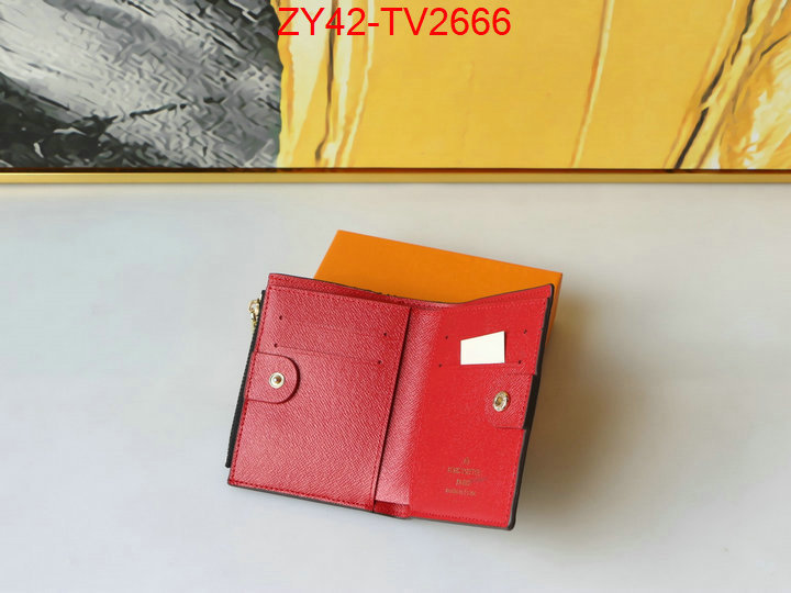 LV Bags(4A)-Wallet where quality designer replica ID: TV2666 $: 42USD,