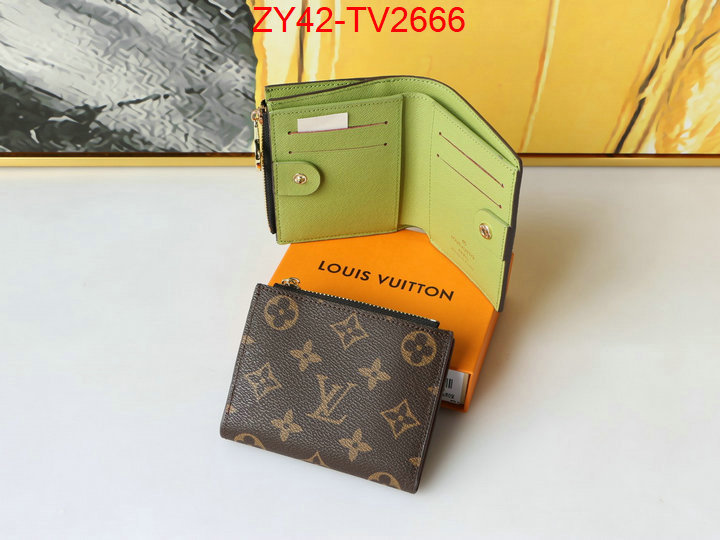 LV Bags(4A)-Wallet where quality designer replica ID: TV2666 $: 42USD,