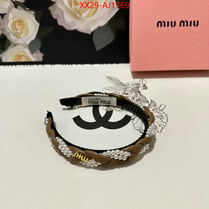 Hair band-MIU MIU shop the best high authentic quality replica ID: AJ1769 $: 29USD