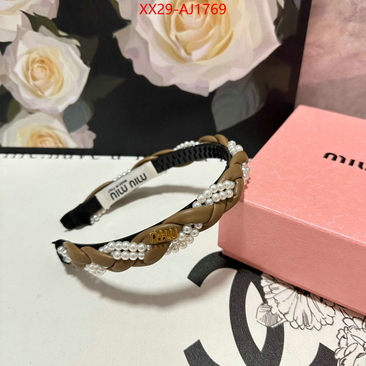 Hair band-MIU MIU shop the best high authentic quality replica ID: AJ1769 $: 29USD