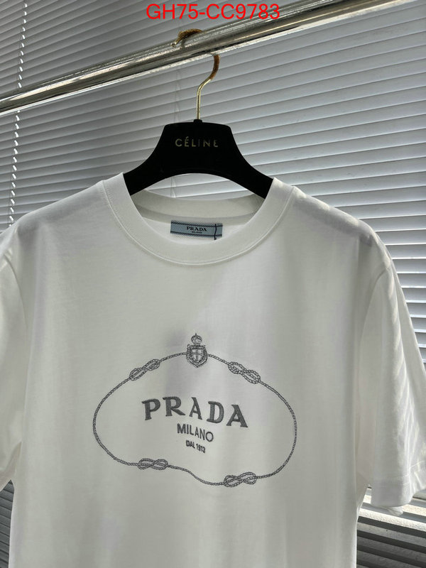 Clothing-Prada designer 1:1 replica ID: CC9783 $: 75USD