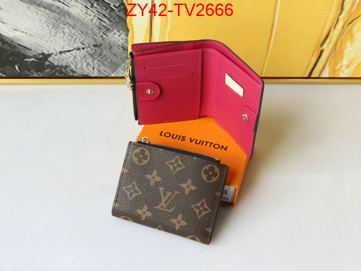 LV Bags(4A)-Wallet where quality designer replica ID: TV2666 $: 42USD,