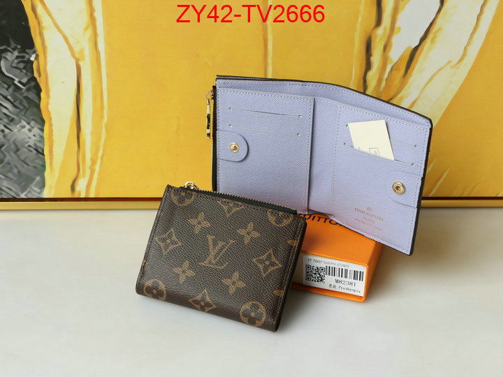 LV Bags(4A)-Wallet where quality designer replica ID: TV2666 $: 42USD,