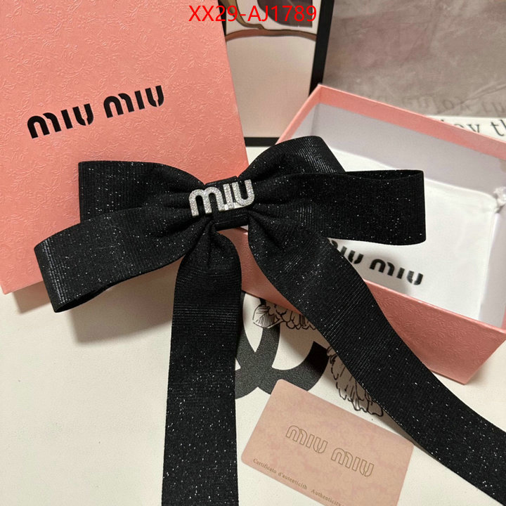 Hair band-MIU MIU fake ID: AJ1789 $: 29USD