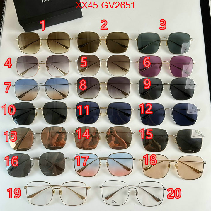 Glasses-Dior where quality designer replica ID: GV2651 $: 45USD