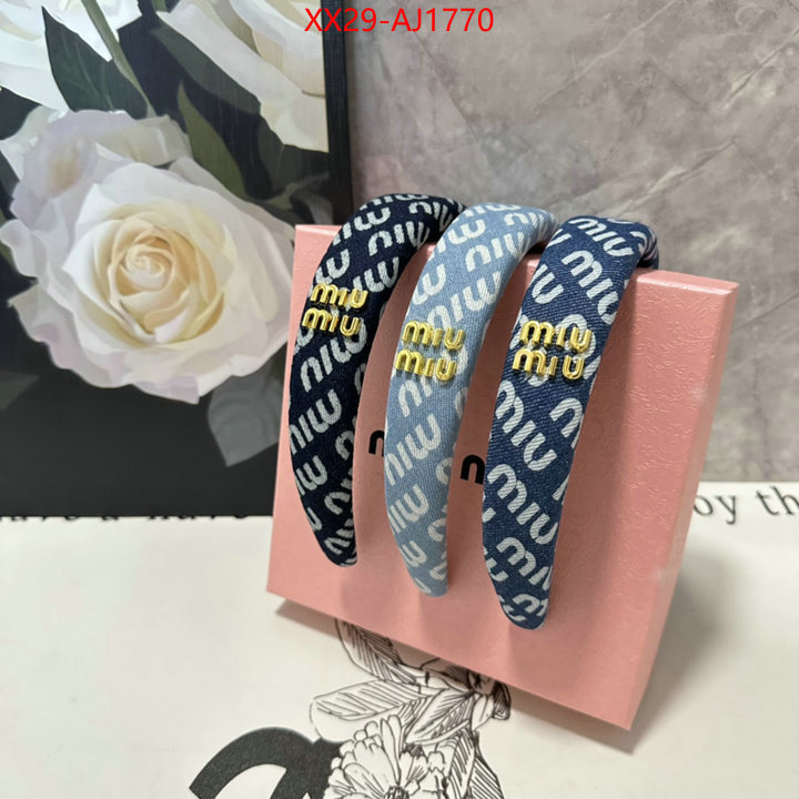 Hair band-MIU MIU good quality replica ID: AJ1770 $: 29USD