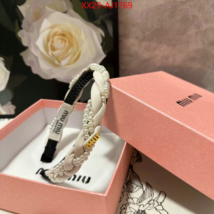 Hair band-MIU MIU shop the best high authentic quality replica ID: AJ1769 $: 29USD