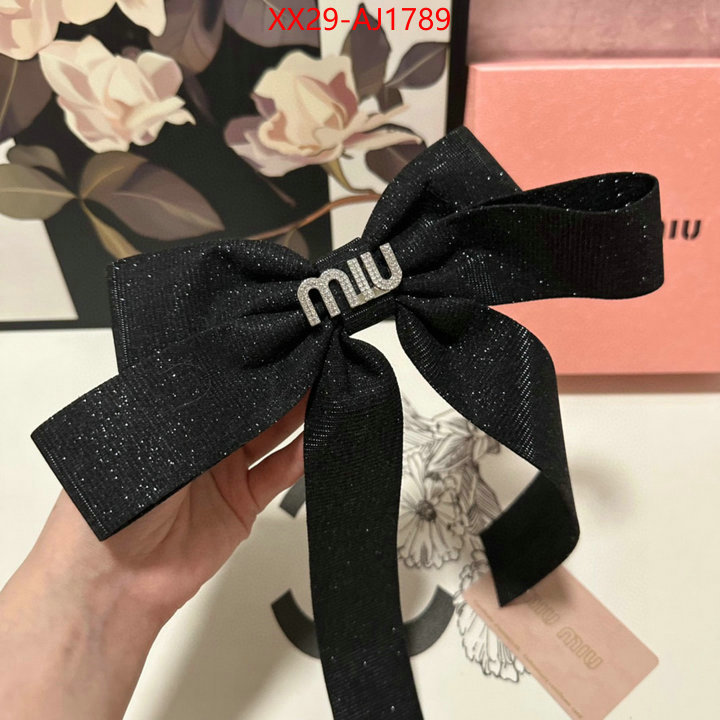 Hair band-MIU MIU fake ID: AJ1789 $: 29USD