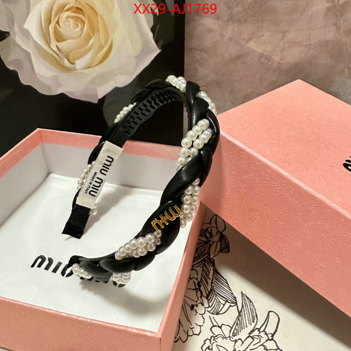 Hair band-MIU MIU shop the best high authentic quality replica ID: AJ1769 $: 29USD