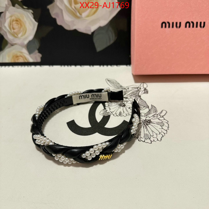 Hair band-MIU MIU shop the best high authentic quality replica ID: AJ1769 $: 29USD