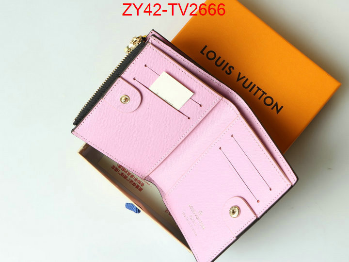 LV Bags(4A)-Wallet where quality designer replica ID: TV2666 $: 42USD,