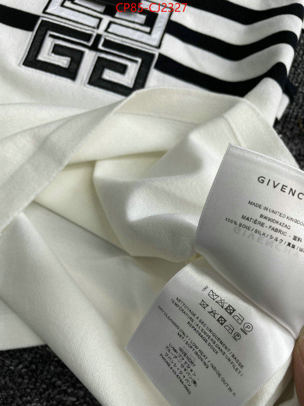 Clothing-Givenchy brand designer replica ID: CJ2327 $: 85USD