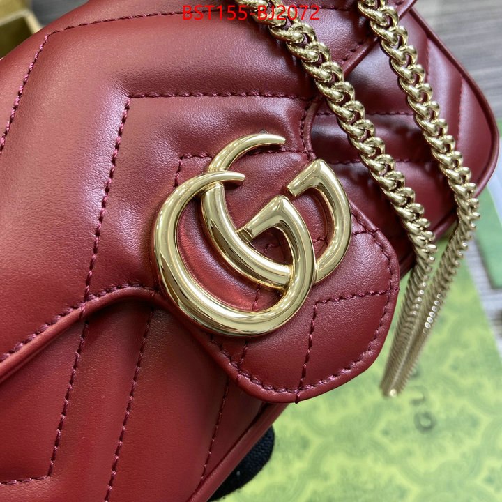 Gucci Bags(TOP)-Marmont top fake designer ID: BJ2072 $: 155USD,