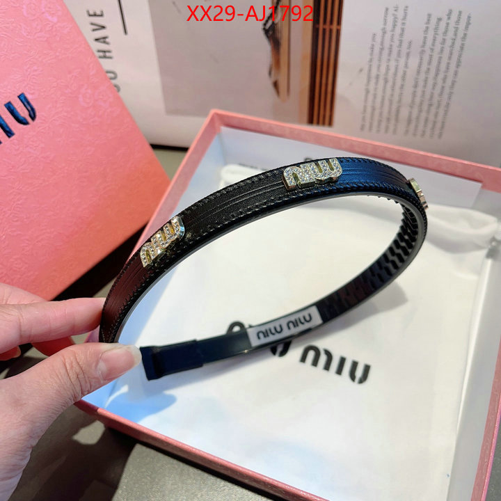 Hair band-MIU MIU top quality website ID: AJ1792 $: 29USD