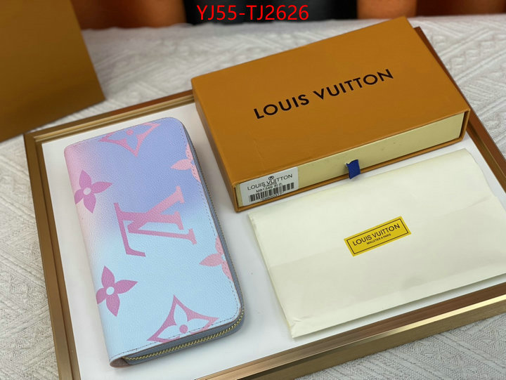 LV Bags(4A)-Wallet top fake designer ID: TJ2626 $: 55USD,