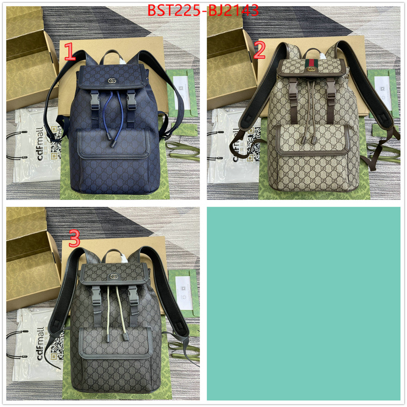 Gucci Bags(TOP)-Backpack- outlet 1:1 replica ID: BJ2143 $: 225USD,