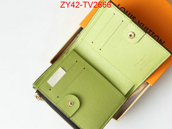 LV Bags(4A)-Wallet where quality designer replica ID: TV2666 $: 42USD,