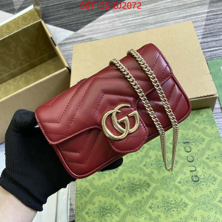 Gucci Bags(TOP)-Marmont top fake designer ID: BJ2072 $: 155USD,