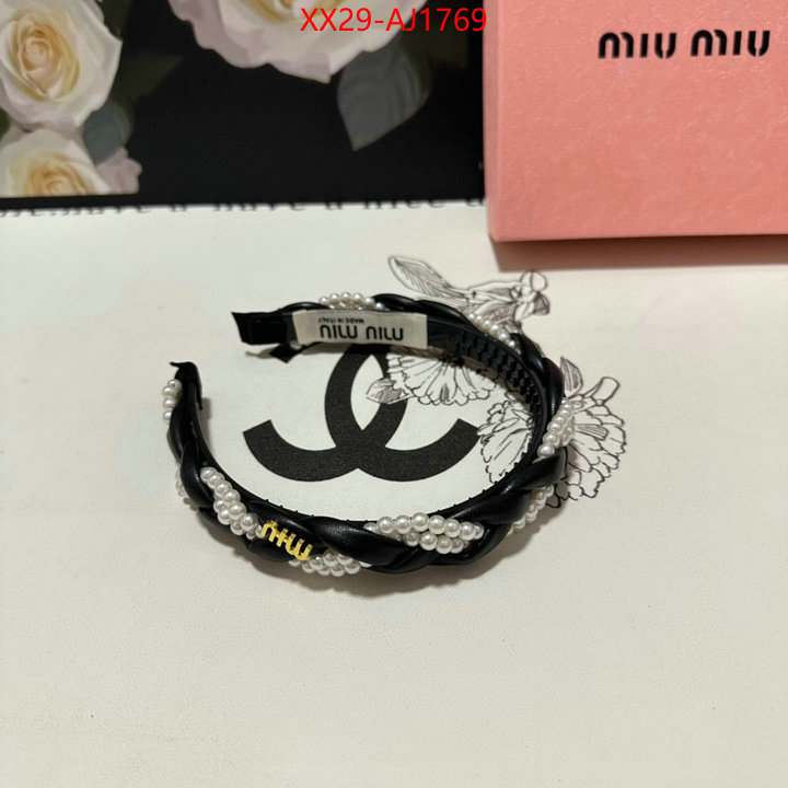 Hair band-MIU MIU shop the best high authentic quality replica ID: AJ1769 $: 29USD