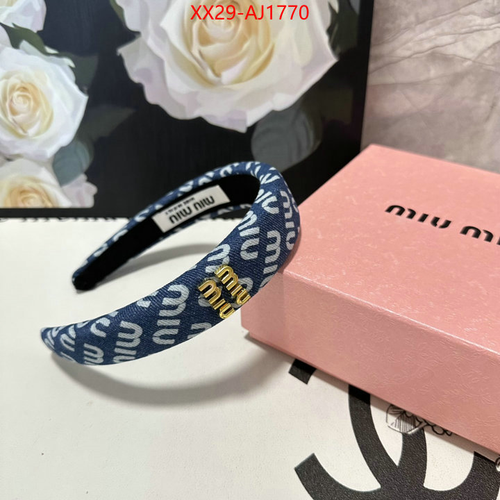 Hair band-MIU MIU good quality replica ID: AJ1770 $: 29USD